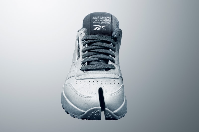 maison martin margiela reebok classic leather Bianchetto tabi toe white gray hand painted restock release date info photos price store list buying guide