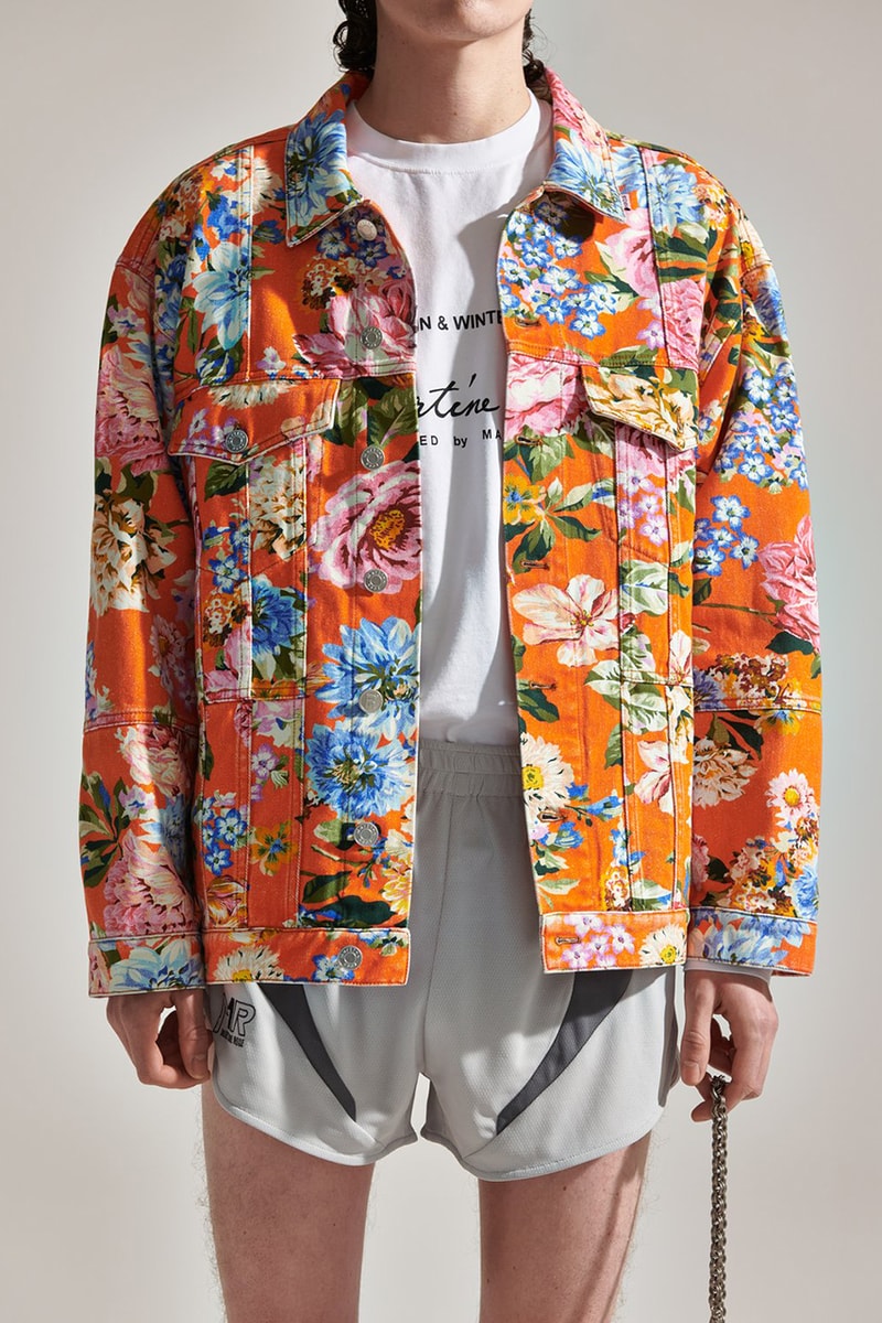 Martine Rose Spring/Summer 2021 Orange Denim Oversized Jacket Jeans Trousers Shirts Blue Brown Floral Prints London Designer