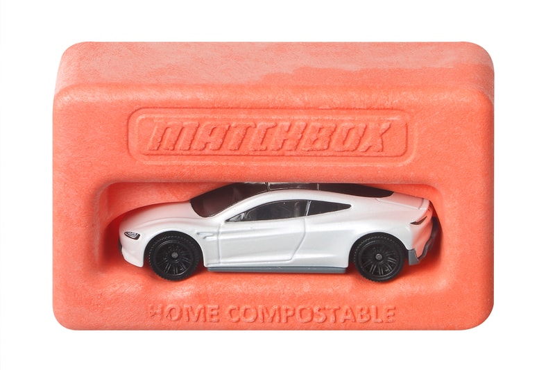 Mattel Matchbox CarbonNeutral Tesla Roadster die-cast toy car recycled plastic steel plastic zinc tesla eVs 