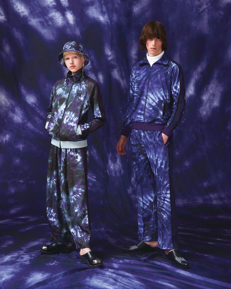 NEEDLES Tie-Dye Tracksuit Collection SS21 NEPENTHES japan release date info buy price colorway spring summer 2021 red blue pants hat butterfly
