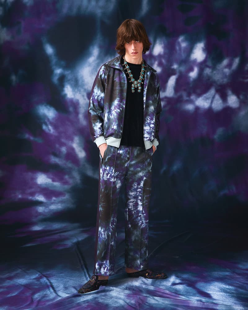 NEEDLES Tie-Dye Tracksuit Collection SS21 NEPENTHES japan release date info buy price colorway spring summer 2021 red blue pants hat butterfly