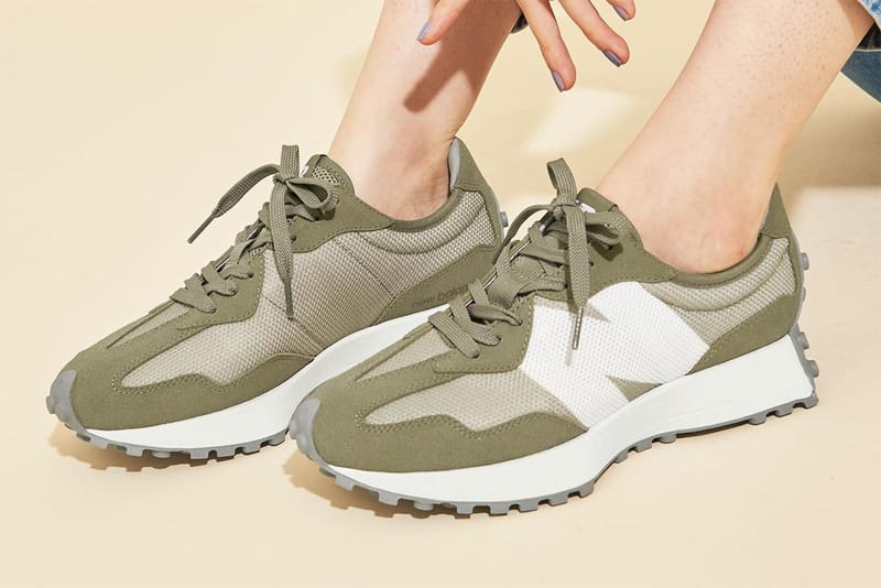 new balance 327 women's olive green