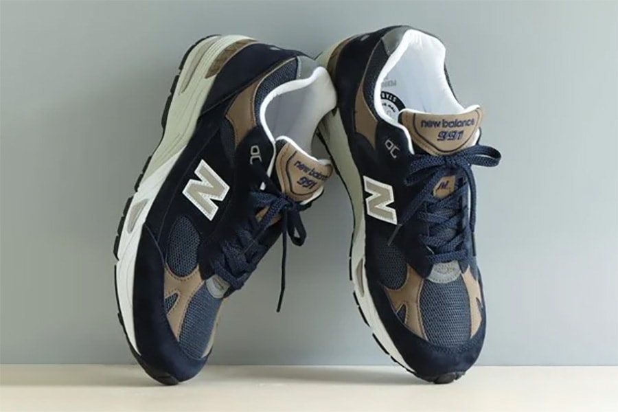 new balance 991 navy brown white M991DNB release info date store list buying guide photos atmos 