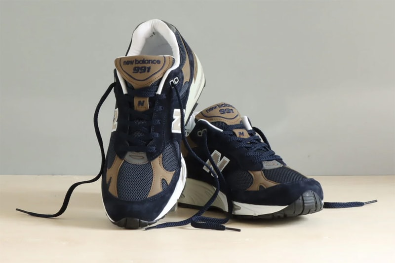 new balance 991 navy brown white M991DNB release info date store list buying guide photos atmos 