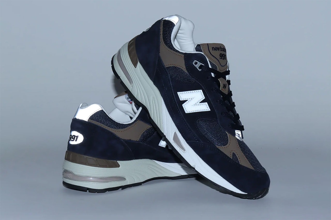 new balance 991 navy brown white M991DNB release info date store list buying guide photos atmos 