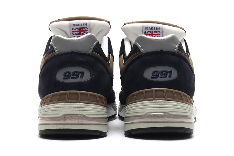 new balance 991 navy brown white M991DNB release info date store list buying guide photos atmos 