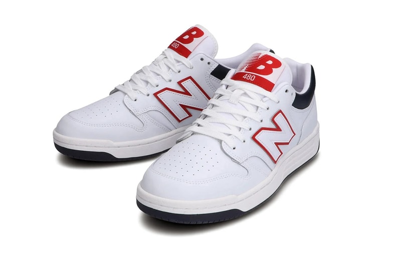 New Balance 480 Sneaker General Release Date Info colorways white blue triple black BB480LWG BB480LWW BB480LBG price buy web store website stock resale 550 collaboration