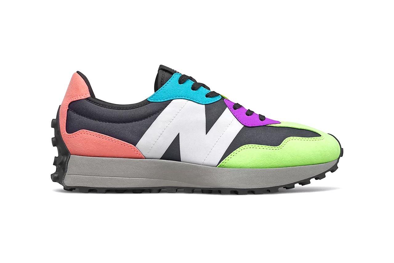 New Balance MS327V1 Paradise pink black release menswear streetwear kicks shoes trainers runners spring summer 2021 ss21 collection footwear release