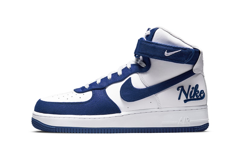 nike air force 1 high emb dodgers white rush blue DC8168 100 release date info store list buying guide photos price 
