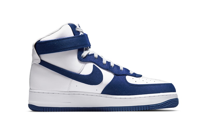 nike air force 1 high emb dodgers white rush blue DC8168 100 release date info store list buying guide photos price 