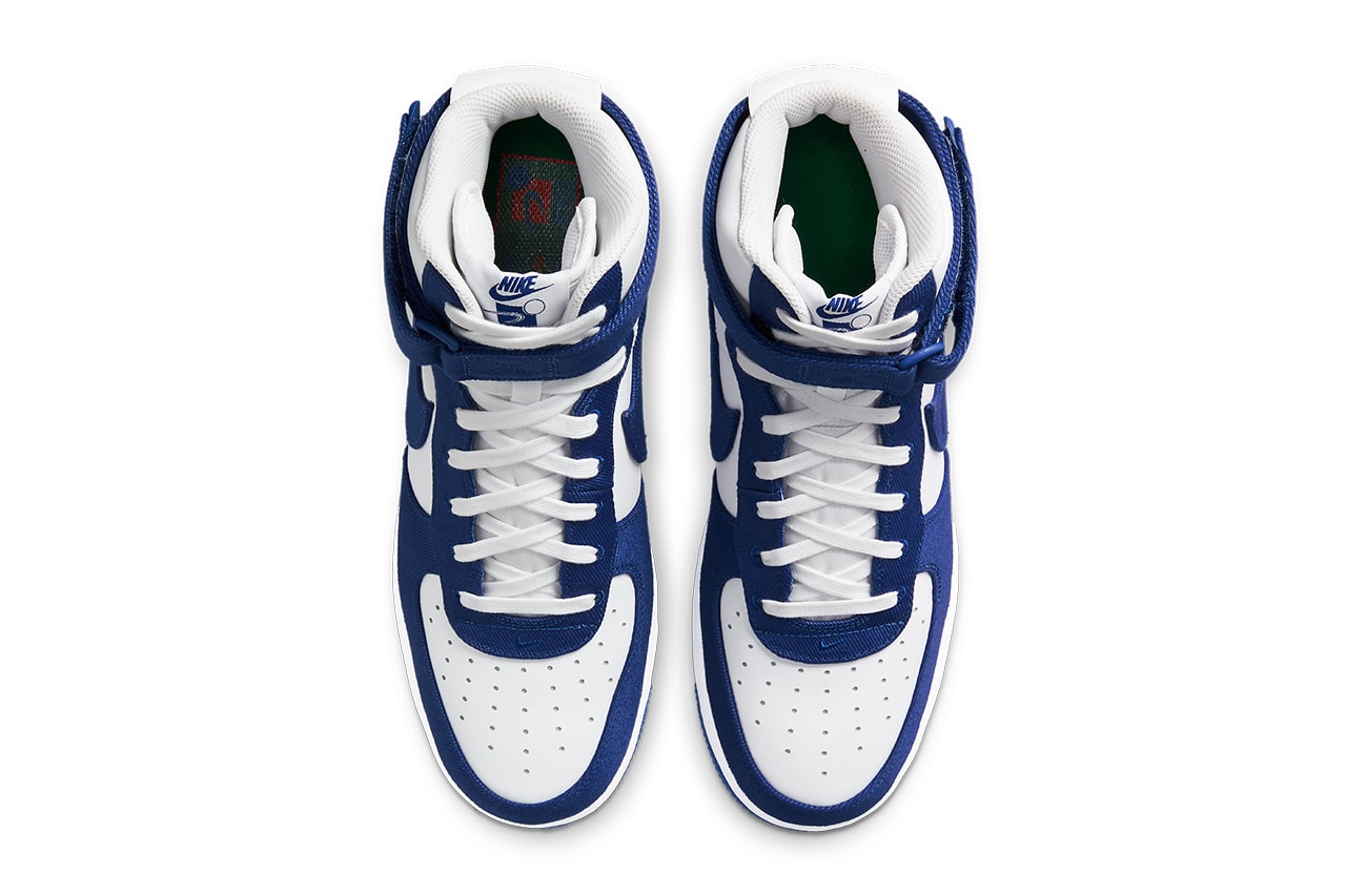 nike air force 1 high emb dodgers white rush blue DC8168 100 release date info store list buying guide photos price 