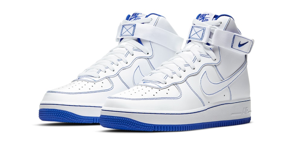 Blue white nike air force 1 high Clearance