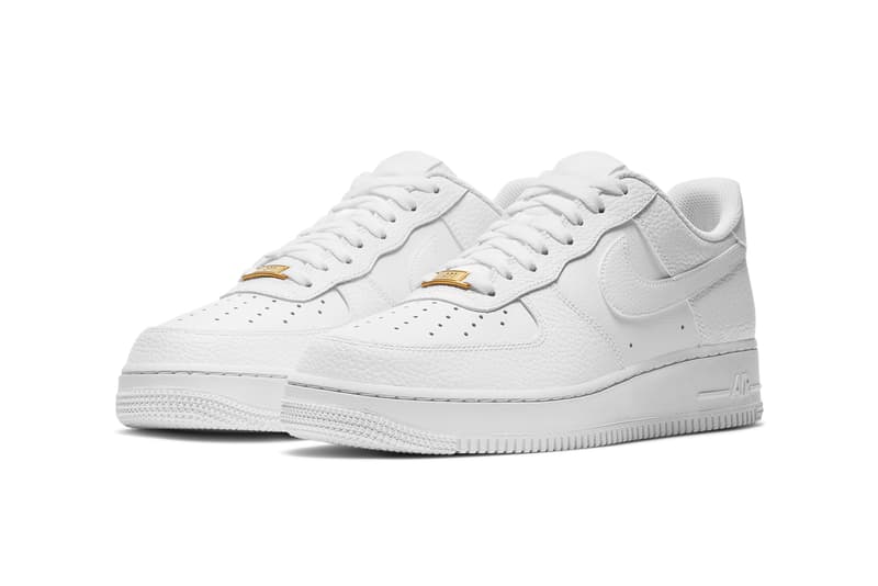 nike sportswear air force 1 low all white pebbled leather CZ0326 101 official release date info photos price store list buying guide