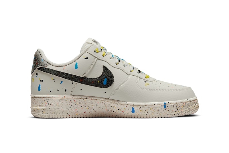nike sportswear air force 1 low paint splatters CZ0339 001 100 white light bone sail black 