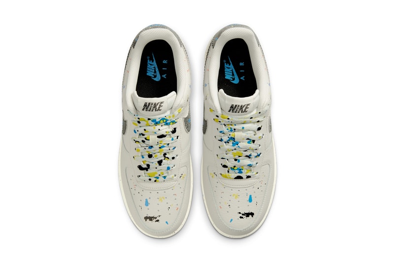 nike sportswear air force 1 low paint splatters CZ0339 001 100 white light bone sail black 