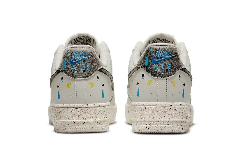 nike sportswear air force 1 low paint splatters CZ0339 001 100 white light bone sail black 