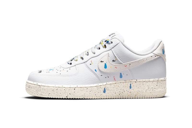 nike sportswear air force 1 low paint splatters CZ0339 001 100 white light bone sail black 