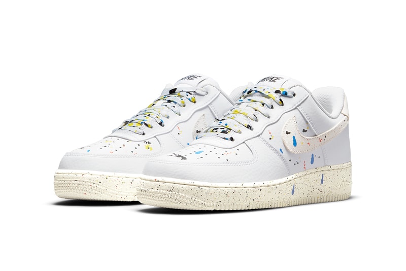 nike sportswear air force 1 low paint splatters CZ0339 001 100 white light bone sail black 