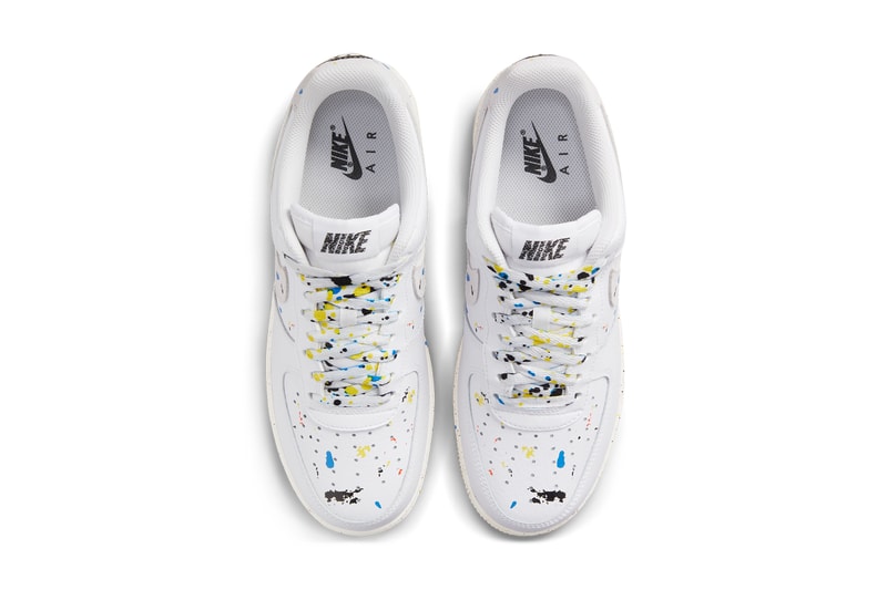 nike sportswear air force 1 low paint splatters CZ0339 001 100 white light bone sail black 