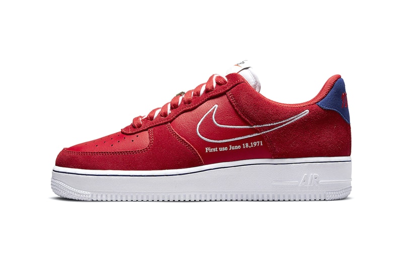 Nike Air Force 1 University Red Deep Royal Blue menswear streetwear spring summer 2021 ss21 collection footwear shoes kicks trainers runners db3597 600 info