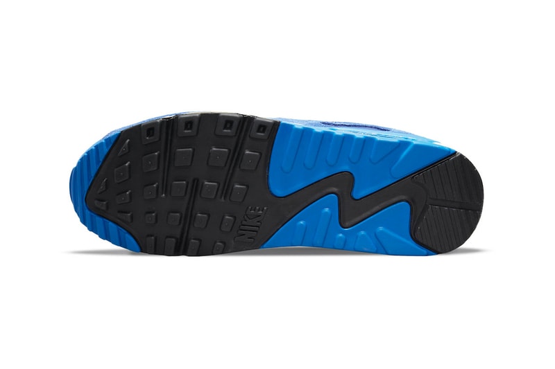 nike air max 90 first use signal blue db0636 400 menswear streetwear kicks shoes trainers runners spring summer 2021 collection info