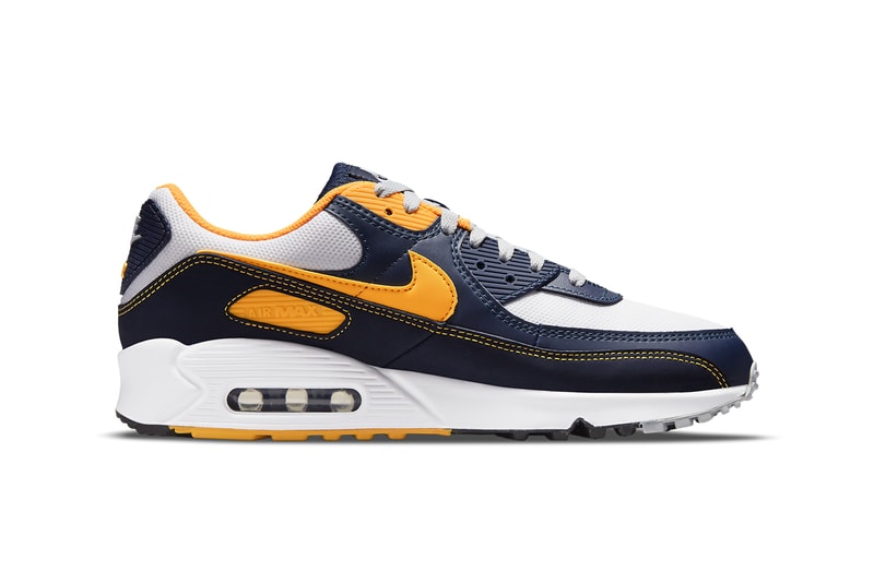 nike sportswear air max 90 michigan DC9845 101 white midnight navy obsidian university gold official release date info photos price store list buying guide