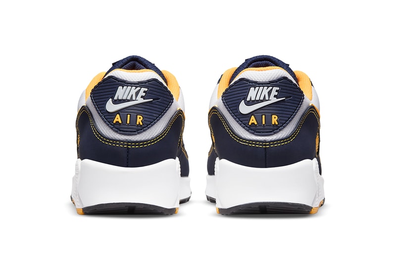 nike sportswear air max 90 michigan DC9845 101 white midnight navy obsidian university gold official release date info photos price store list buying guide