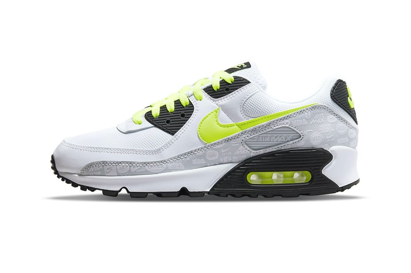 nike air max 90 white black volt db0625 100 menswear streetwear kicks shoes trainers runners spring summer 2021 collection ss21 release