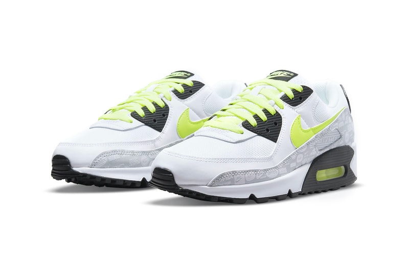 nike air max 90 white black volt db0625 100 menswear streetwear kicks shoes trainers runners spring summer 2021 collection ss21 release