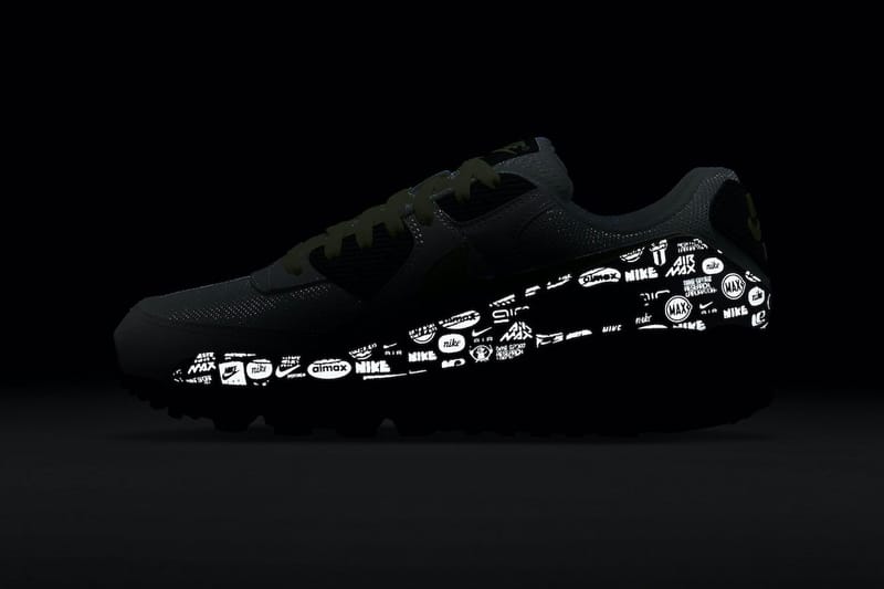 nike air max 90 glow in the dark black