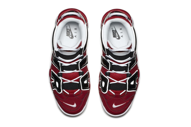 nike air more uptempo bulls varsity red black 921948 600 menswear streetwear shoes sneakers runners trainers kicks basketball shoes chicago bulls nba info