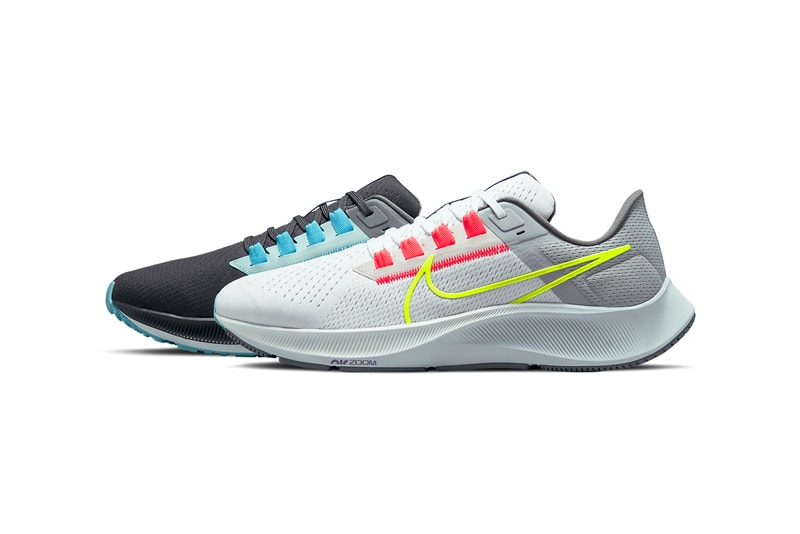 nike running air zoom pegasus 38 multi color dark smoke grey white flash crimson volt DJ3128 001 official release date info photos price store list buying guide