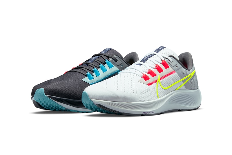 nike running air zoom pegasus 38 multi color dark smoke grey white flash crimson volt DJ3128 001 official release date info photos price store list buying guide