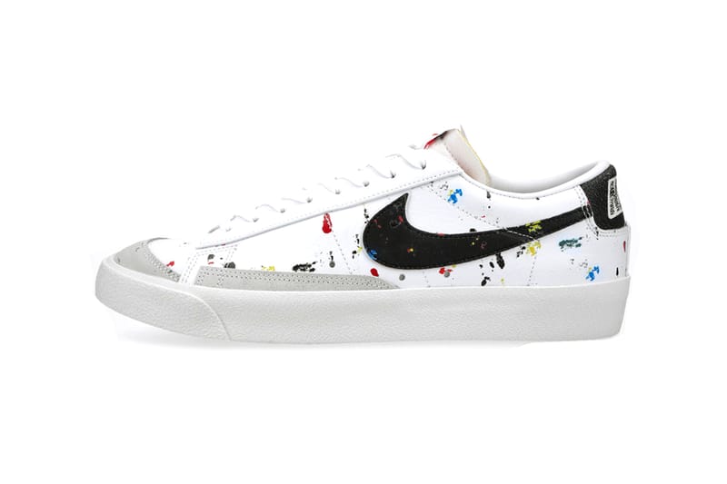 nike black and white splatter shoes