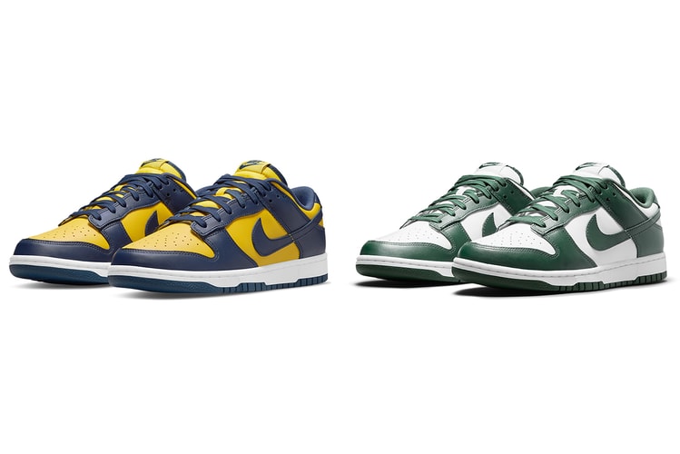 Official Looks at the Nike Dunk Low "Michigan" and "Team Green"