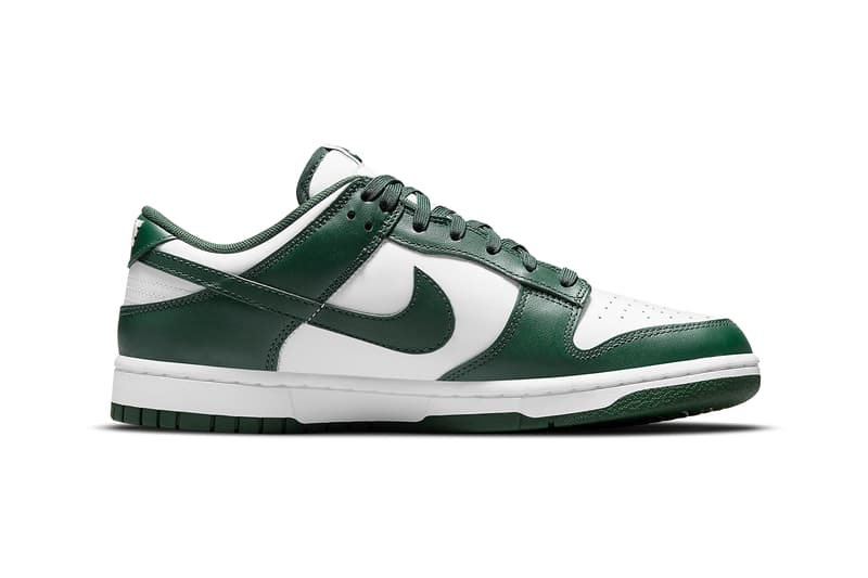 nike dunk low michigan team green DD1391 700 DD1391 101 wolverines spartans michigan state release date info store list buying guide photos