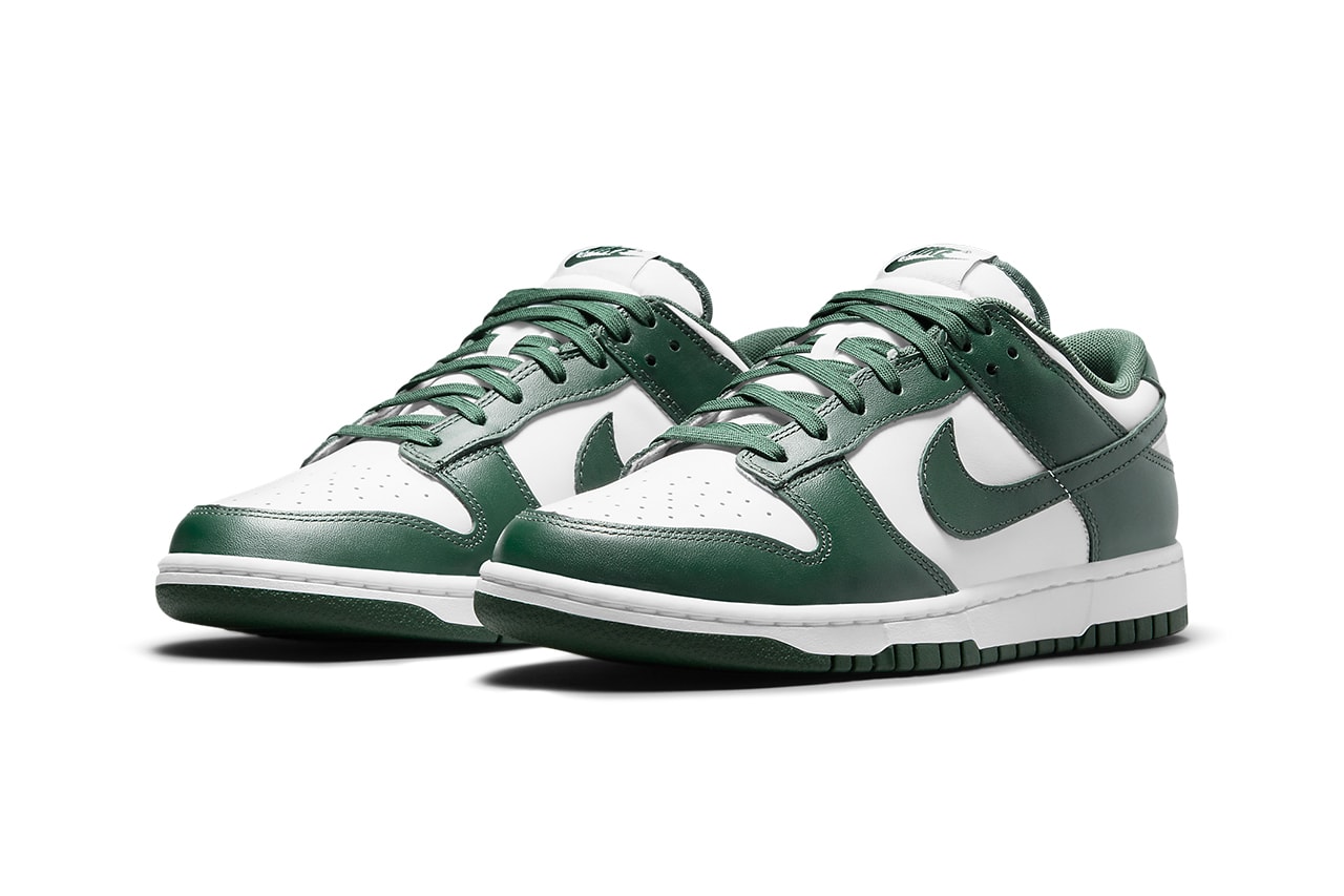 nike dunk low michigan team green DD1391 700 DD1391 101 wolverines spartans michigan state release date info store list buying guide photos