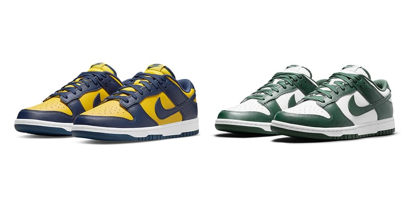 michigan low dunks on feet