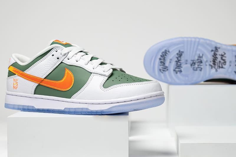 nike dunk low ny vs ny white green orange DN2489 300 release info store list buying guide photos price 