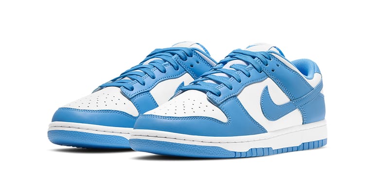 nike dunk low blue unc