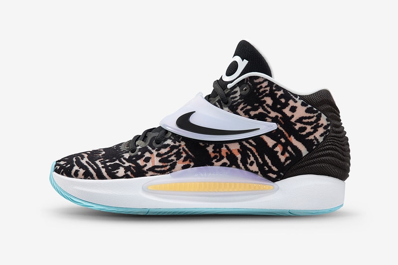 nike kd 14 black white cyber CW3935 001 release date info store list buying guide photos price kevin durant basketball strap  