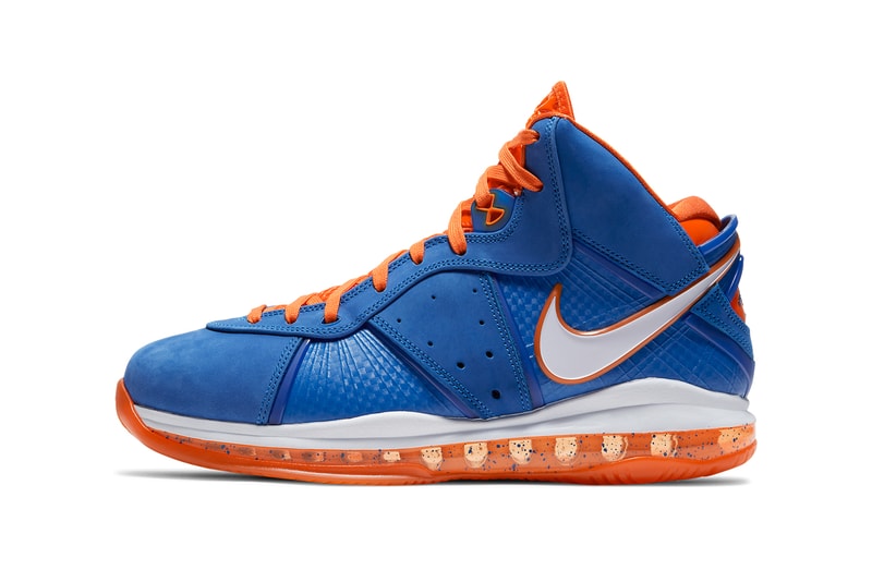 nike basketball lebron james 8 varsity royal blue orange blaze total white CV1750 400 official release date info photos price store list buying guide