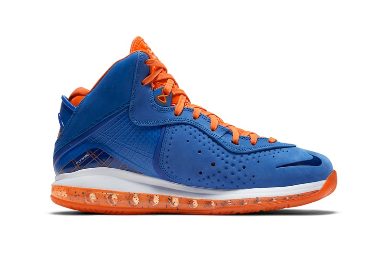 nike basketball lebron james 8 varsity royal blue orange blaze total white CV1750 400 official release date info photos price store list buying guide