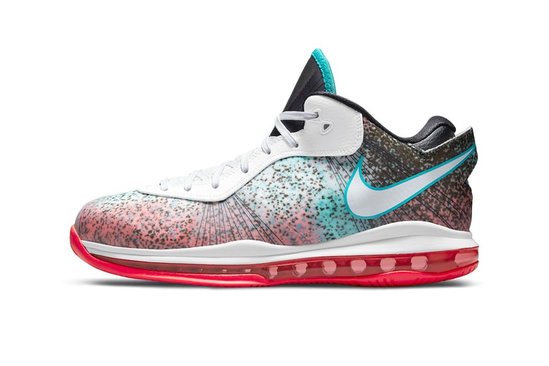 Nike LeBron 8 V2 Low Miami Nights 2021 Release Info DJ4436-100 James Buy Price White Solar Red Glass Blue White