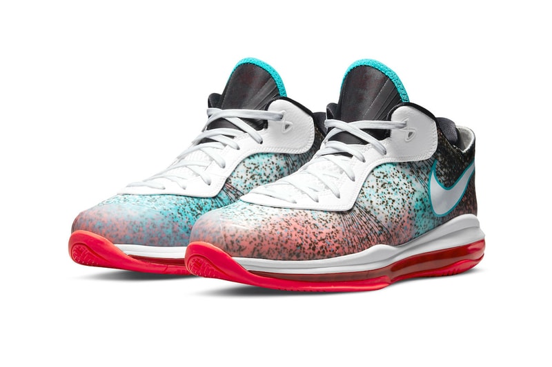 Nike LeBron 8 V2 Low Miami Nights 2021 Release Info DJ4436-100 James Buy Price White Solar Red Glass Blue White