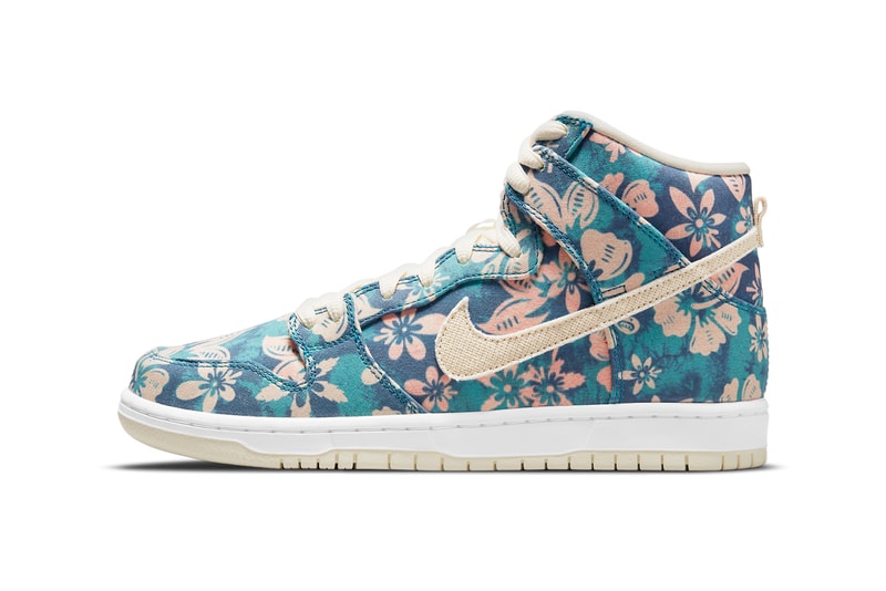 nike sb skateboarding dunk high hawaii maui wowie 420 sail blue green aqua CZ2232 300 official release date info photos price store list buying guide