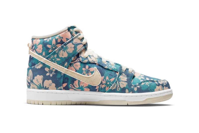 nike sb skateboarding dunk high hawaii maui wowie 420 sail blue green aqua CZ2232 300 official release date info photos price store list buying guide