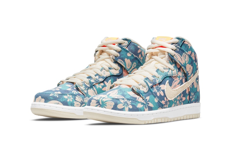 nike sb skateboarding dunk high hawaii maui wowie 420 sail blue green aqua CZ2232 300 official release date info photos price store list buying guide