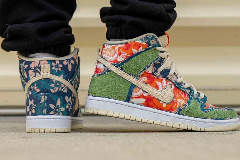 nike dunk high floral