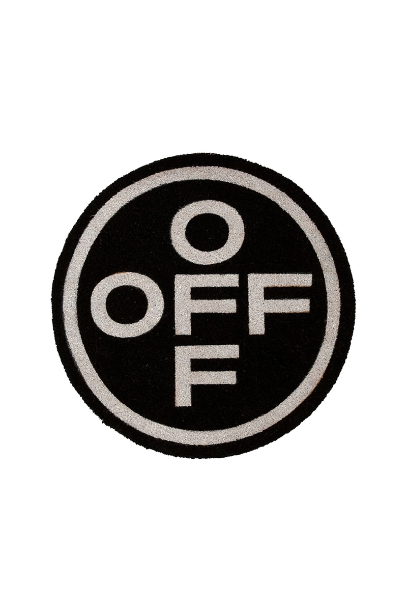 Off-White™ HOME Collection Doormat Series three designs release date info buy price size rug carpet floor virgil abloh color